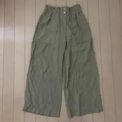 オリーブグリーン ワイドパンツ