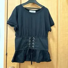 ＊Ray BEAMS ＊コルセット風デザインカットソー（未使用）Fサイズのサムネイル