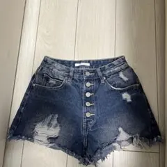 SPINNSショートデニムパンツ