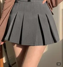 SHEIN DAZY プリーツスカート　グレー