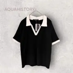 タグ付！アクアヒストリー　Tシャツ　ポロシャツ　カットソー　シンプル　カジュアル