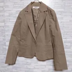 ◆未使用　ナチュラルビューティーベーシック　茶　カーキ　ジャケット　オフィス
