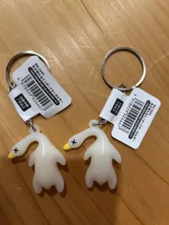 色が変わるミニダックキーホルダー　2個セット