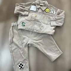 BREEZE コーデュロイ ベージュ セットアップ 80cm