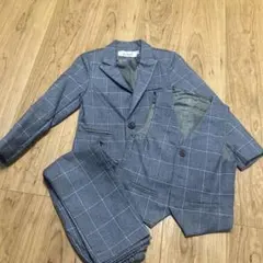 ZZ.luxi チェック柄 子供 スーツ 100 卒園　入園
