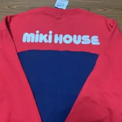 新品未使用ミキハウスバックロゴトレーナーL