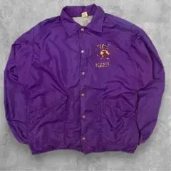 80s〜90s RUSSELL ATHLETIC ナイロンコーチJKT 紫 M