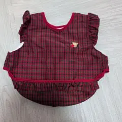 familiar チェック柄　お食事エプロン