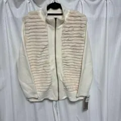 新品 スタンドカラー ボアジャケット M〜L アイボリー