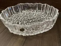 HOYAクリスタル ガラス 大きめ深皿 菓子器 盛鉢 カットガラス 미사용