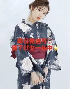 Dita 【凪の藤ながれ】1人で着られる浴衣5点セット 和歌山染工日本染め Dita 【凪の藤ながれ】1人で着られる浴衣5点セット 和歌山染工日本染め