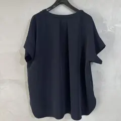 ミッシェルクランネイビーダークブルー 半袖シャツ シンプル38