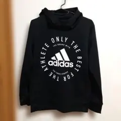 adidas 黒 パーカー フード付き ジュニアサイズ160