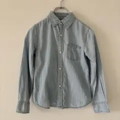 キッズ　デニムシャツ　ダンガリー　羽織物　130