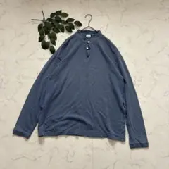 8284✾スプルース✾ヘンリーネックスウェット【L】ブルー/薄手/コットン100のサムネイル