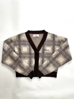 rolarola ロラロラ ニット チェック カーディガン