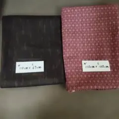 和柄プリント生地2種