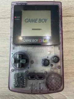 ②【通電確認済み】ゲームボーイカラー クリアパープル（CGB-001）
