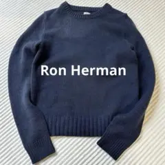 Ron Herman ネイビー クルーネック ニットセーター 長袖 xs