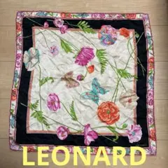 LEONARD 花柄 バタフライ柄 スカーフ　55×55のサムネイル
