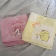 산리오 ミニタオル 2枚セット マイメロ 폼폼푸린
