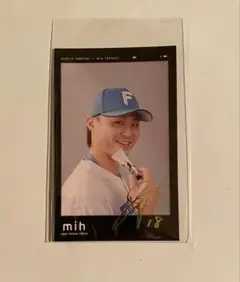 日本ハム　山﨑福也　チェキ風カード　mih ハンドクリーム　ファイターズ