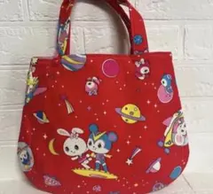 ハンドメイド　タック入りコロンとバック レトロ　ハニーチューン　宇宙　ラスト