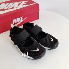 NIKE AIR RIFT キッズ ブラック/ホワイト 20cm 水陸両用 靴