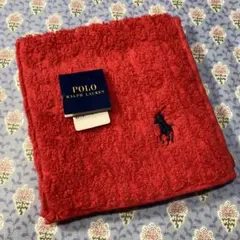 POLO Ralph Lauren 赤 タオルハンカチ