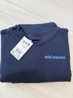 新品【MIKIHOUSE】ロゴフーディー 100サイズ ミキハウス　ネイビー紺色