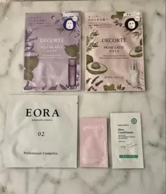 コスメデコルテ・シゲタなどフェイスマスク・オイルセラムサンプルなど5点