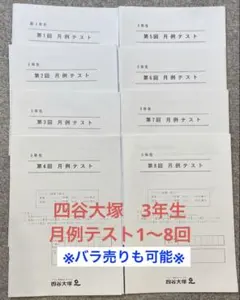 四谷大塚 3年生 新月例テストセット 2025年最新】四谷大塚 月例テスト 3年の人気アイテム - メルカリ