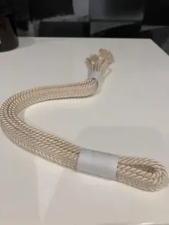 【美品】和装小物 帯締め 正絹 伝統工芸 礼装からおしゃれ着まで オフホワイト