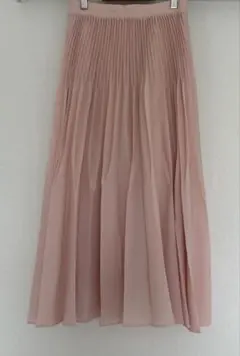 【NICE CLAUP】ナイスクラップ　ロングプリーツスカート　ピンク　桜色のサムネイル