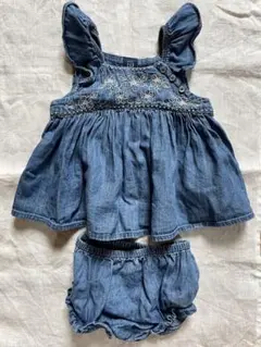 baby gap デニムワンピース、ブルマセット　70センチ