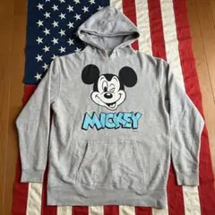 00s ビンテージ ミッキー プルオーバー スウェット パーカー XL グレー