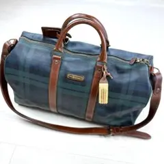 ポロラルフローレン　ボストンバッグ ２way チェック トラベル　旅行　中サイズ