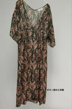 ペイズリー シアーロングワンピース