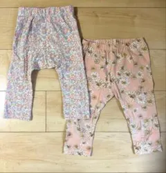 ベビー レギンス 90cmと110cm 2点セット 花柄
