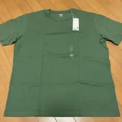 UNIQLO クルーネックTシャツ 半袖 XL グリーン 綿100% 新品未着用