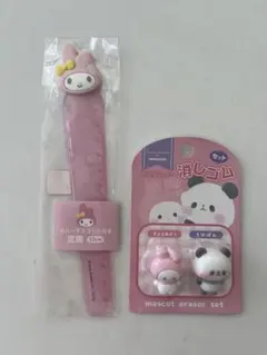 ◼︎新品◼︎マイメロ◼︎定規・消しゴムセット◼︎もちもちパンダ◼︎