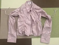 jouetie アシメドロストギャザーシャツ　ピンク