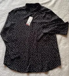 UNIQLO ドット柄 ブラックシャツ XL