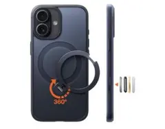 TORRAS iPhone 17 用 ケース多機能一体360°新定点回転スタンド