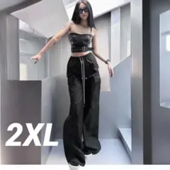 ワイド　カーゴパンツ　MijkoやRick好きな方　 韓国系　レディース　2XL