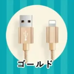 iPhone⭐ゴールド 充電ケーブル 2m