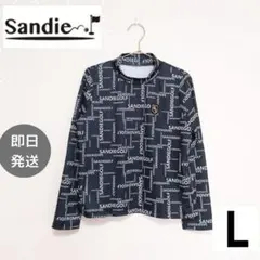 sandie サンディ ゴルフウェア レディース 新品 秋冬 長袖シャツ L 黒