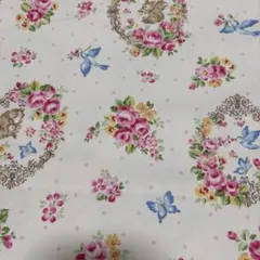 KOKKA DREAMY 生地 ④ りす、青い鳥、薔薇