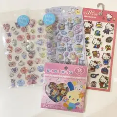 サンリオ ポチャッコ うるちゅる ウサハナ おはじき フェルト プクキラ シール