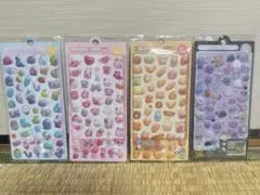 韓国 ぷっくり3Dシール 4枚セット デコ